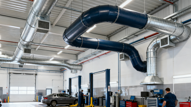 汽車車間排風管道案例3